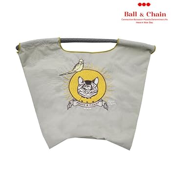 ボール＆チェーン　ネコ　MSサイズ　グレー　新品　未使用　正規品 Ball＆Chain 正規品 BALL＆CHAIN ボールアンドチェーン バッグ